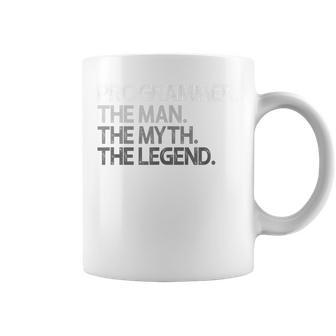 Hombre Programmer Coder Man The Myth Legend Taza de café - Regaloses