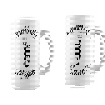 My Human Loves Stone Skipping Cat Parent Hobby Lover Tank Top Coffee Mug | Mazezy