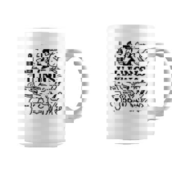 Illinois USA State Symbols Vintage Souvenir Cute Doodle Coffee Mug | Mazezy