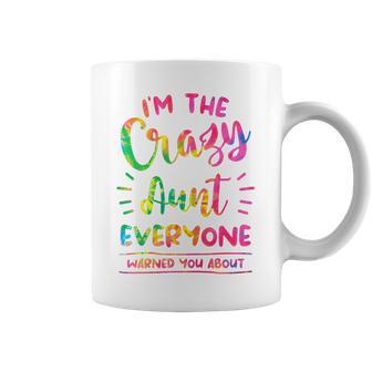 I'm The Crazy Aunt Everyone Warned You About Tie Dye Auntie Coffee Mug - Thegiftio UK