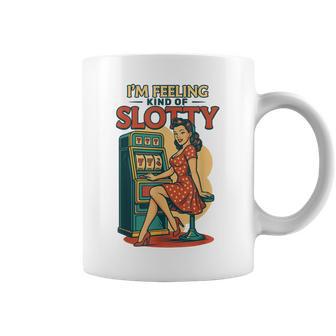 I'm Feeling Kind Of Slotty Retro Casino Gambling Coffee Mug - Thegiftio UK