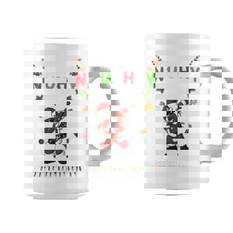 I'm On The Naughty List Christmas Santa Claus Black Dabbing Coffee Mug - Monsterry