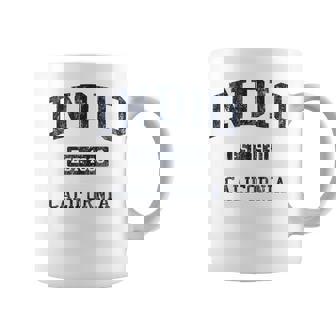 Indio CA JN4 Vintage Athletic Blue Coffee Mug | Mazezy