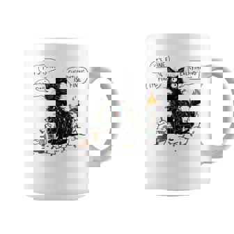 It's Fine I'm Fine Everything Is Fine Christmas Cat Coffee Mug | Mazezy