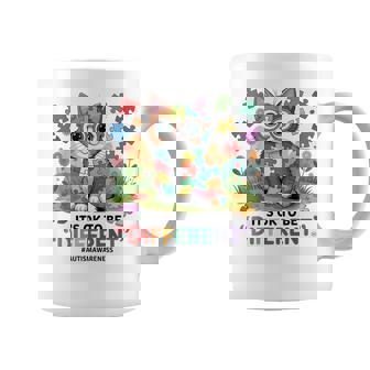 It's Ok To Be Different Cool Autism Awareness Cute Cat Coffee Mug - Monsterry