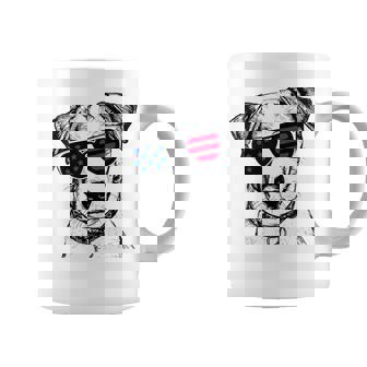 Jack Russel Dog 4 Julio Bandera De Estados Unidos Taza de café - Regaloses