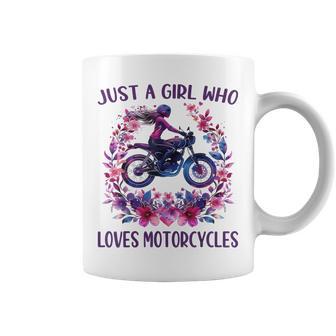Just A Girl Who Loves Motorcycles Cute Rider Motorcycles Coffee Mug - Thegiftio UK