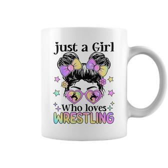 Just A Girl Who Loves Wrestling Wrestler Wrestle Coffee Mug | Seseable UK