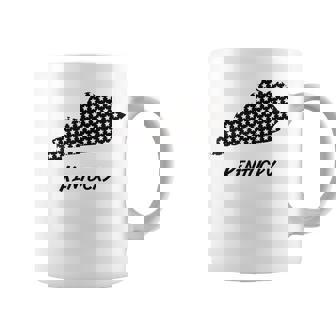 Kentucky USA State Outline Stars Vintage Retro Coffee Mug | Mazezy