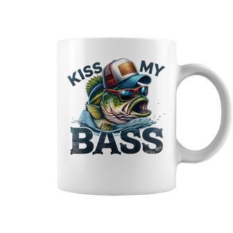 Kiss My-Bass Fishing Fisherman Men Coffee Mug - Thegiftio UK