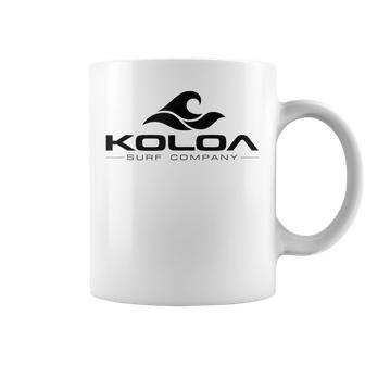 Koloa Surf Classic Wave Black Logo Graphic Coffee Mug - Thegiftio UK