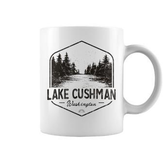Lake Cushman Washington Outdoors Vintage Coffee Mug | Seseable CA