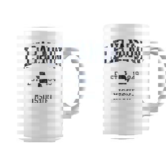 Lebanon MO JN1 Vintage Athletic Blue Tank Top Coffee Mug | Mazezy