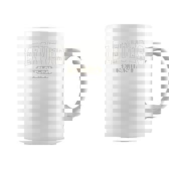 Leftovers Season Thanksgiving Varsity White Tan Letters Coffee Mug | Mazezy