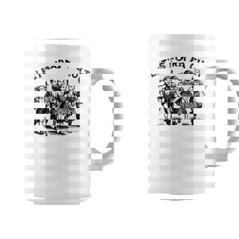 Let's Form A Cult Retro Dark Humor Satire Coffee Mug - Monsterry