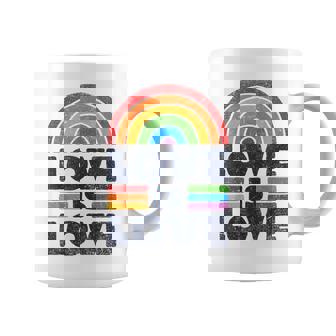 Lgbtq Love Is Love Gay Pride Lgbt Ally Rainbow Flagintage コーヒーマグ - Kawaiitshirt