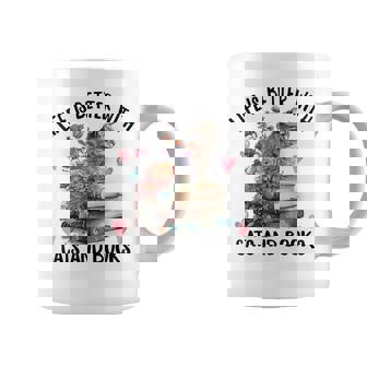 Life Is Better With Cats And Books Cat Watercolor Coffee Mug - Thegiftio