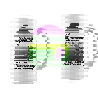 Livermore Wine Country Purple And Green Grapes With Stripes Coffee Mug | Mazezy