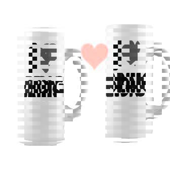 I Love Birding Heart Ornithology Ornithologist Birder Birds Coffee Mug | Mazezy