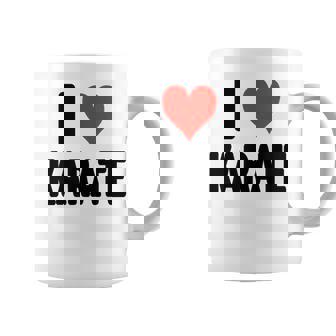 I Love Karate Heart Judo Kickboxing Fight Sensei Fighter Coffee Mug | Mazezy