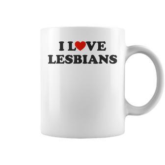 I Love Lesbians Apparel Red Heart Lesbians Coffee Mug - Thegiftio UK