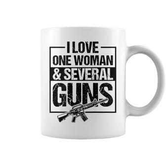 I Love One Woman And Several Guns Gun Owner Husband Coffee Mug - Thegiftio