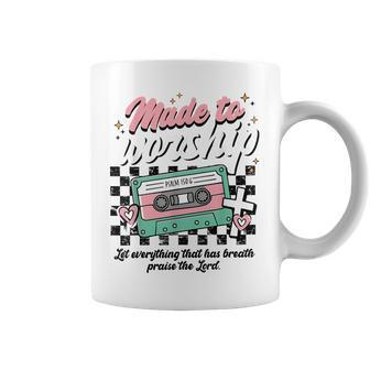 Made To Worship Psalm 150 6 Christian Retro Praise Coffee Mug - Thegiftio UK