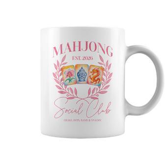 Mahjong Social Club 2026 Mahjong Love Playing Chinese Game Coffee Mug - Monsterry