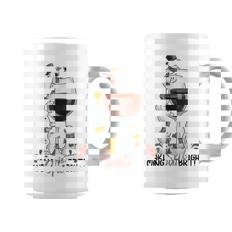 Making Spirits Bright Wine Christmas Snowman Drinking Coffee Mug | Mazezy