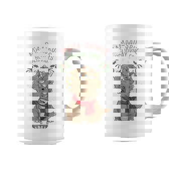 Mama Saurus Triceratops Dinosaur Christmas Coffee Mug - Seseable