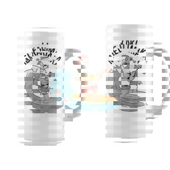 Mele Kalikimaka Surfing Santa Ukulele Hawaiian Christmas Coffee Mug | Mazezy