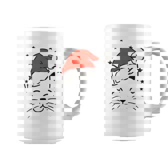 Meowy Catmas Cat Christmas Cute Kitten Cats Santa Hat Coffee Mug | Mazezy