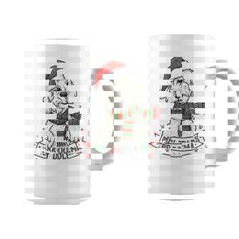 Merry Doodlemas Goldendoodle Christmas Dog Lover Holiday Coffee Mug | Mazezy