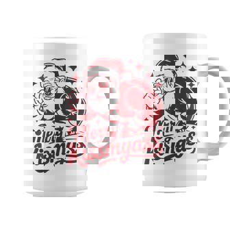 Merry KissMyAss Christmas Santa Claus Graphic Print Coffee Mug - Monsterry