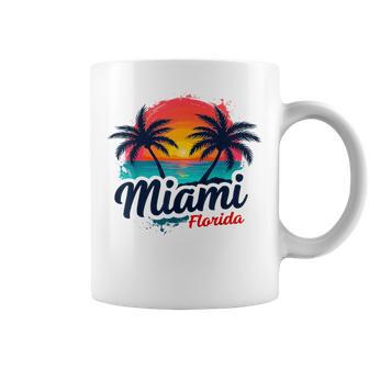 Miami Florida Sunset – Palm Tree Beach Coastal Vibes Coffee Mug | Mazezy