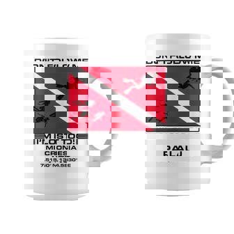 Micronesia Palau Scuba Diver Down Flag Scuba Diving Tank Top Coffee Mug | Mazezy