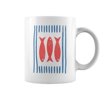Minimal Sardines Fishermen Aesthetic Retro Coffee Mug - Thegiftio