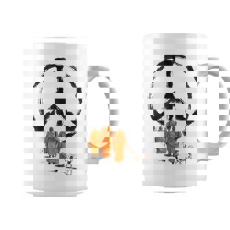 Monjes Que Caminan Por La Paz Arte Minimalista Zen Para Taza de café - Regaloses