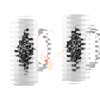 Motorsports Car Racing Checkered Flag And Flames Streetwear Tank Top Coffee Mug | Mazezy