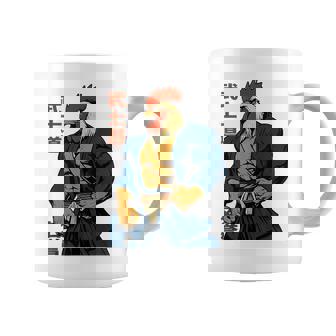 Muscular Martial Arts Chicken In Samurai Gi Warrior Coffee Mug | Mazezy