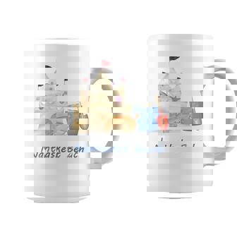 Nantasket Beach Coastal Nautical Sand Castle Cute Crab Coffee Mug | Mazezy