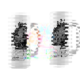 Neon BMX Jumping Silhouette Tank Top Coffee Mug | Mazezy