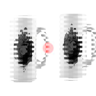 New York City Skyline Vinyl Record Urban Graphic Men Coffee Mug | Mazezy