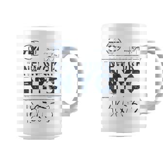 Nyc New York ヴィンテージ 航空会社タグ エアライナー フライングトラベル 長袖tシャツ コーヒーマグ - Kawaiitshirt