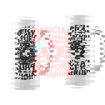 Official Emotional Support Canadian Fun American Flag Heart Coffee Mug | Mazezy