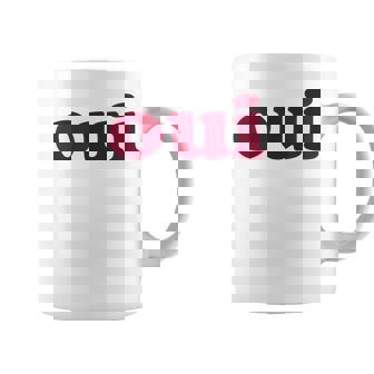 Oui Minimal French Style 90S Vintage Retro Graphic Coffee Mug - Thegiftio