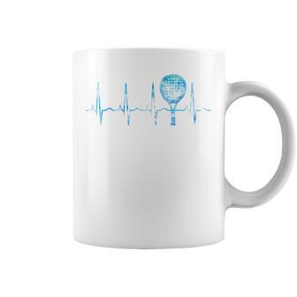 Padel- Player Heartbeat Padel Tennis Men Coffee Mug - Thegiftio UK