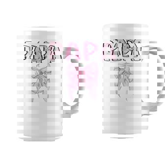 Papa Birthday Girl Matching Coquette Pink Bow Coffee Mug | Seseable UK