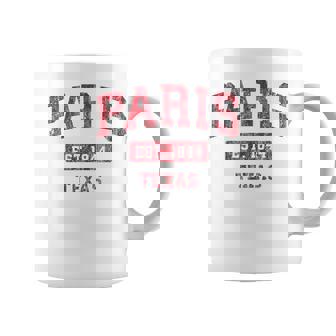 Paris Texas Tx ビンテージスポーツデザイン レッドデザイン コーヒーマグ - Kawaiitshirt