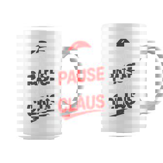 I Only Pause For The Claus Christmas Santa Hat Gamer Pajama Tri-Blend Coffee Mug | Seseable UK